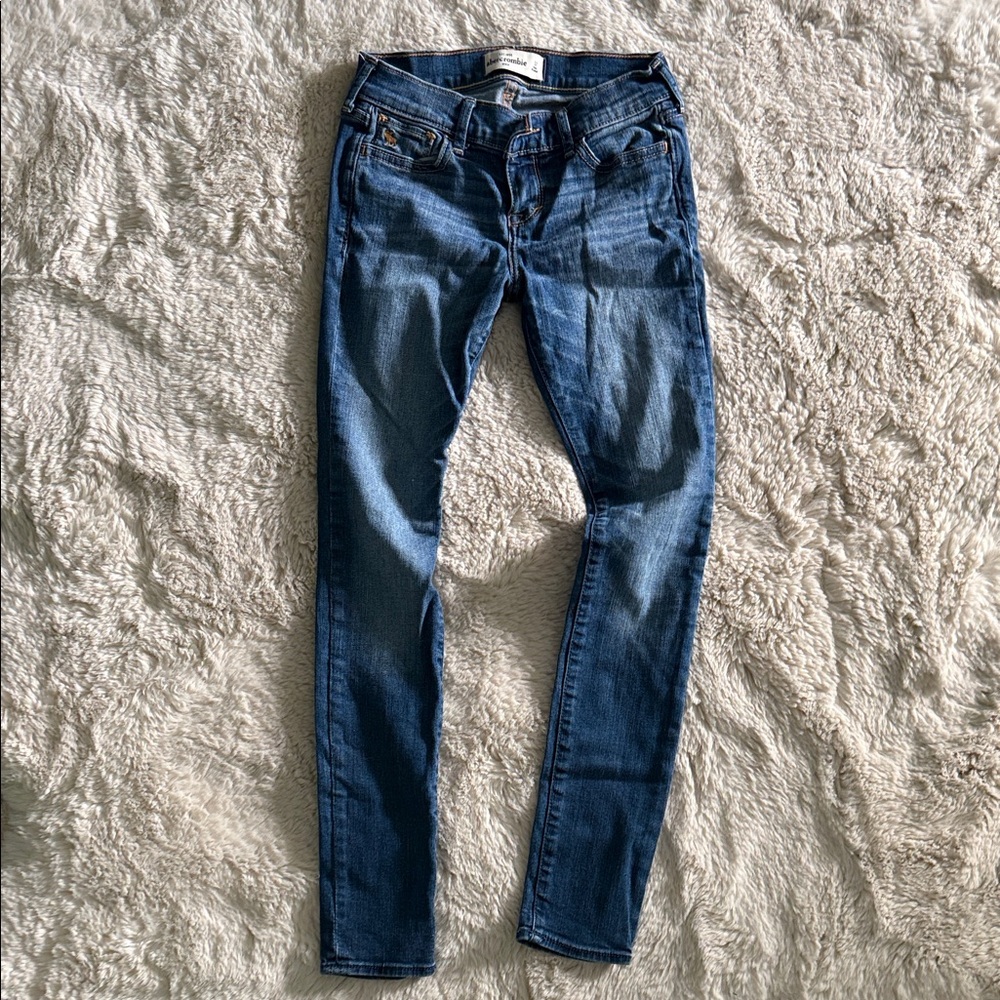 abercrombie Kids Dark Blue Stretch Denim Jeans